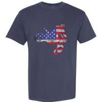 Dirt Bike American Flag Motocross Garment-Dyed Heavyweight T-Shirt