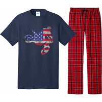 Dirt Bike American Flag Motocross Pajama Set