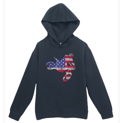 Dirt Bike American Flag Motocross Urban Pullover Hoodie