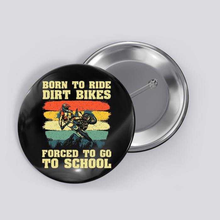 Dirt Bike Art For Motocross Dirt Bike Rider Button