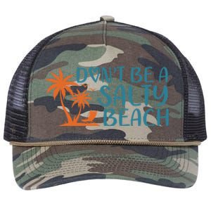 Dont Be A Salty Beach Retro Rope Trucker Hat Cap