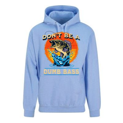 DonT Be A Dumb Bass Funny Fish Unisex Surf Hoodie