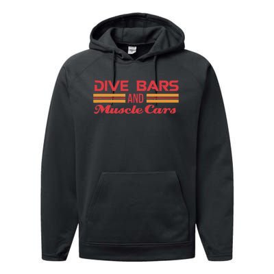 Dive Bars And Muscle Cars Muscle Car Performance Fleece Hoodie