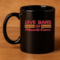 Dive Bars And Muscle Cars Muscle Car 11oz C Handle Ceramic Mug