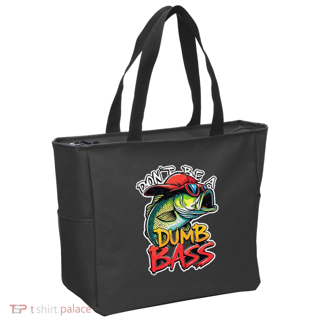 DonT Be A Dumb Bass Fishing Humor Fisherman Master Baiter .Png Zip Tote Bag