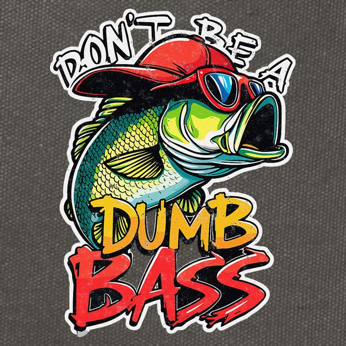 DonT Be A Dumb Bass Fishing Humor Fisherman Master Baiter .Png Cotton Canvas Backpack