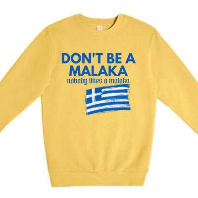 DonT Be A Malaka Medusa Greek Premium Crewneck Sweatshirt