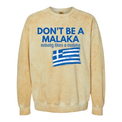 DonT Be A Malaka Medusa Greek Colorblast Crewneck Sweatshirt