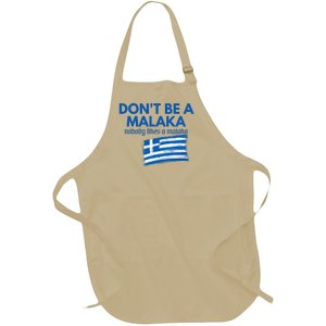 DonT Be A Malaka Medusa Greek Full-Length Apron With Pockets