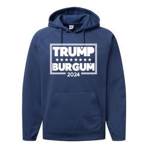 Doug Burgum And Donald Trump Election 2024 Cute Gift Performance Fleece Hoodie