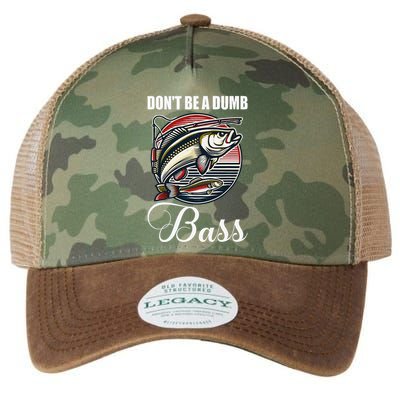 DonT Be A Dumb Bass Funny Fishing Quote Funny Fishing Meme Legacy Tie Dye Trucker Hat