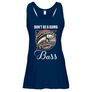 DonT Be A Dumb Bass Funny Fishing Quote Funny Fishing Meme Ladies Essential Flowy Tank