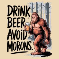 Drink Beer Avoid Morons Bigfoot Drawstring Bag