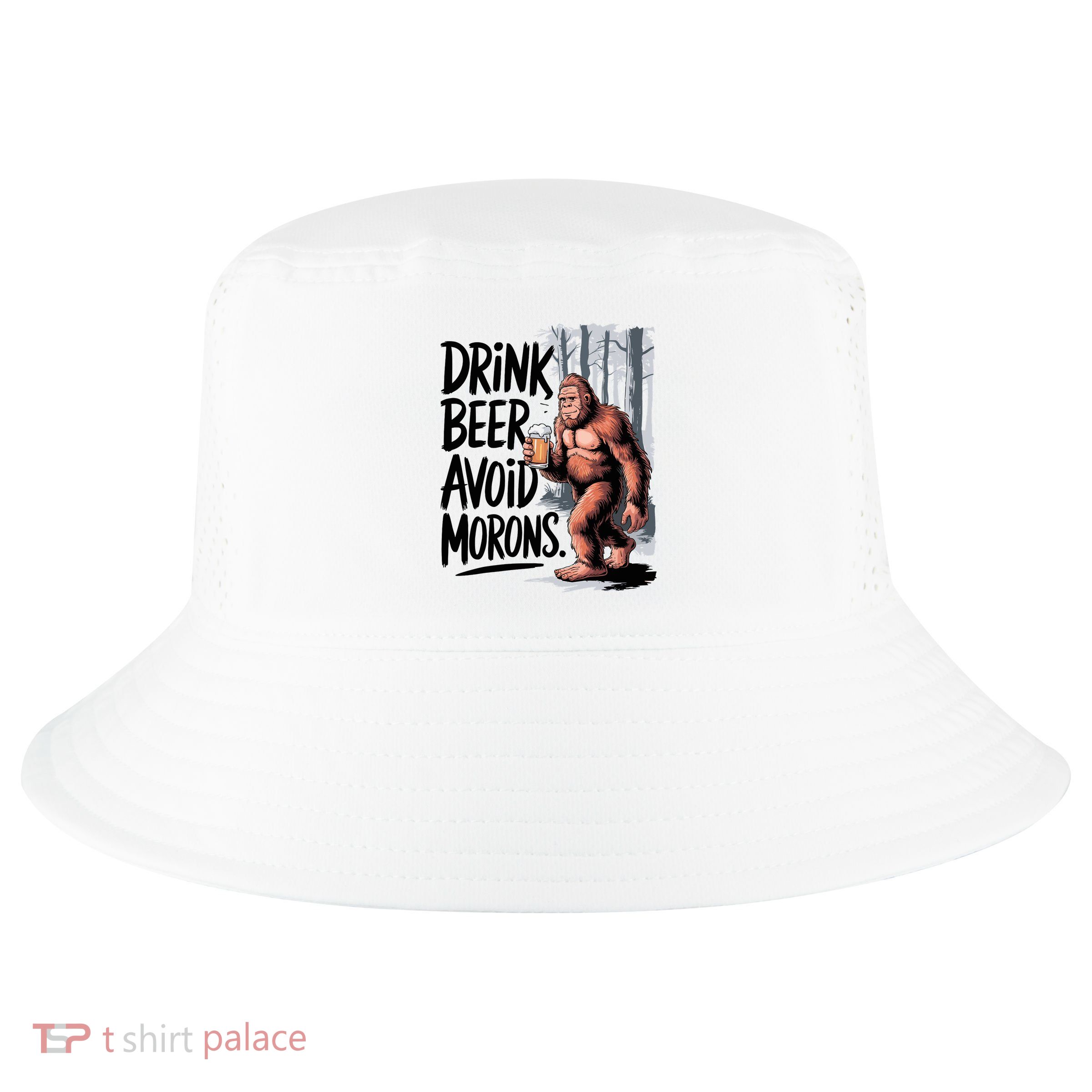 Drink Beer Avoid Morons Bigfoot Cool Comfort Performance Bucket Hat