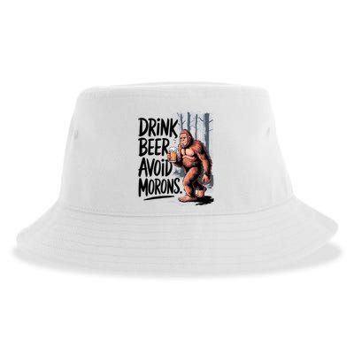 Drink Beer Avoid Morons Bigfoot Sustainable Bucket Hat