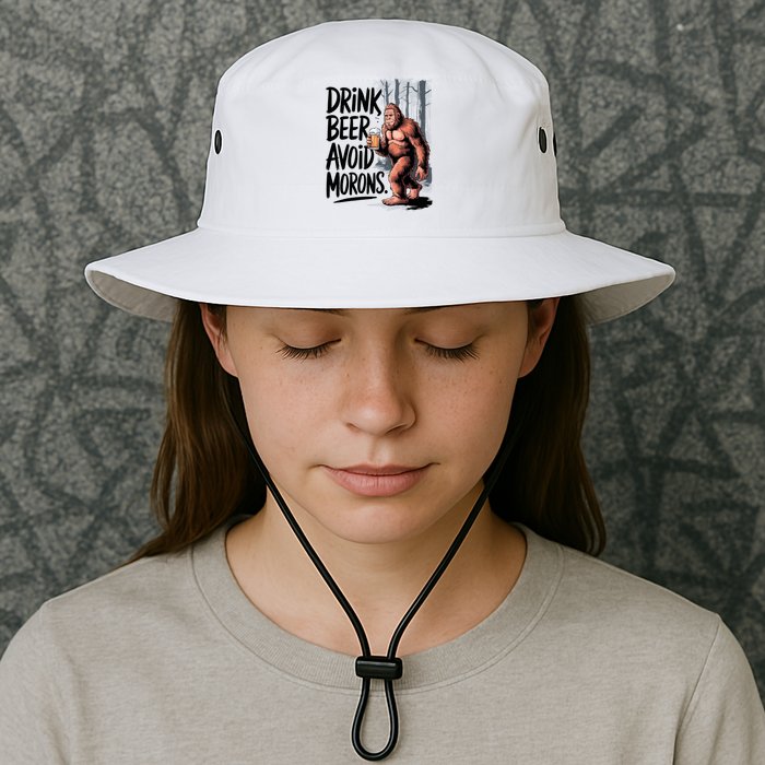Drink Beer Avoid Morons Bigfoot Bucket Hat