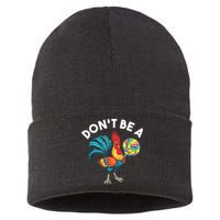Don't Be A Cook Sucker Chicken Lollipop Sarcastic Humor Sustainable Knit Beanie