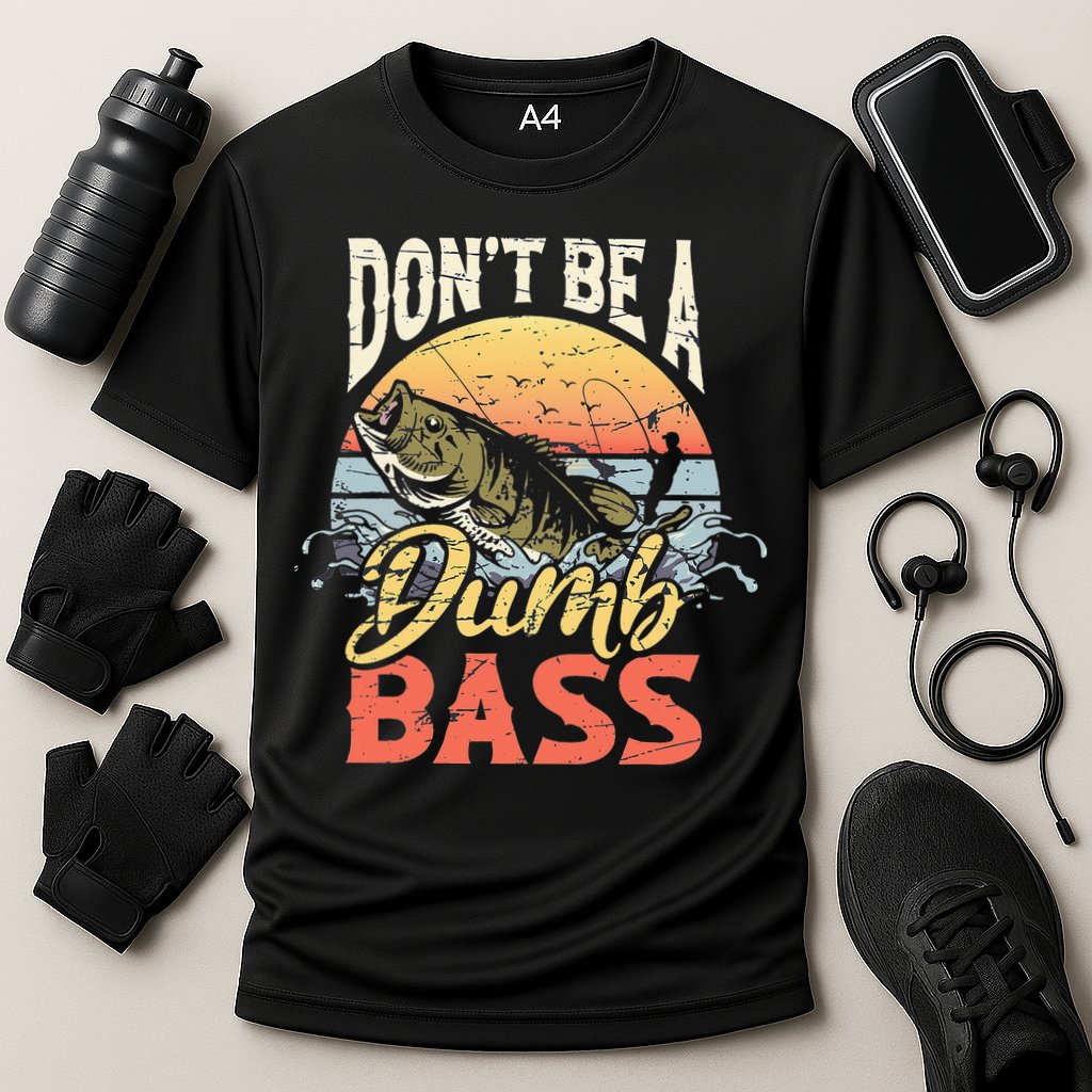Don't Be A Dumb Bass Funny Angler Fishing Fisherman Performance Shirt