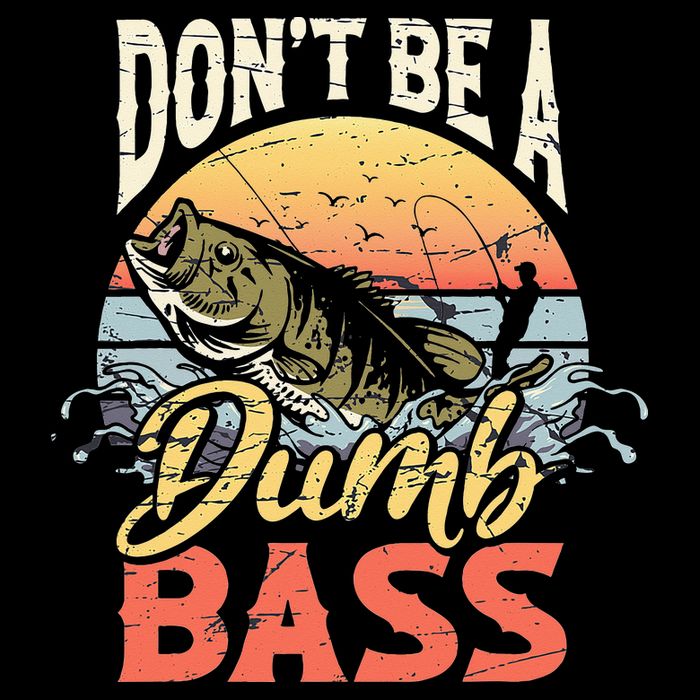 Don't Be A Dumb Bass Funny Angler Fishing Fisherman Drawstring Bag
