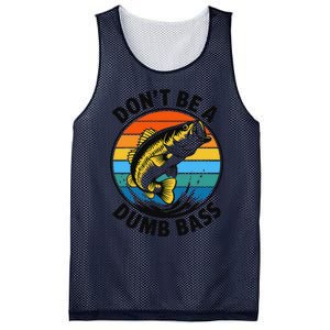 DonT Be A Dumb Bass Funny Fishing Bass Fish Dad Mesh Reversible Basketball Jersey Tank