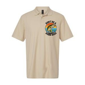 DonT Be A Dumb Bass Funny Fishing Bass Fish Dad Softstyle Adult Sport Polo