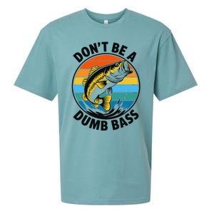 DonT Be A Dumb Bass Funny Fishing Bass Fish Dad Sueded Cloud Jersey T-Shirt