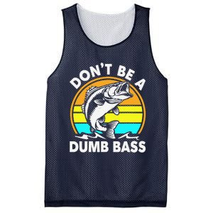 DonT Be A Dumb Bass Funny Fishing Dad Bass Fish Mesh Reversible Basketball Jersey Tank