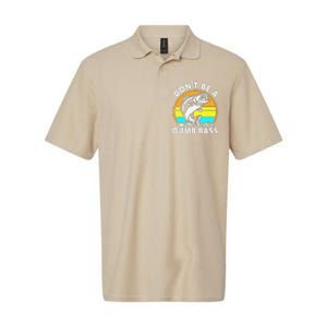 DonT Be A Dumb Bass Funny Fishing Dad Bass Fish Softstyle Adult Sport Polo