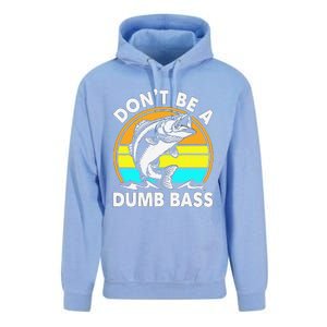 DonT Be A Dumb Bass Funny Fishing Dad Bass Fish Unisex Surf Hoodie