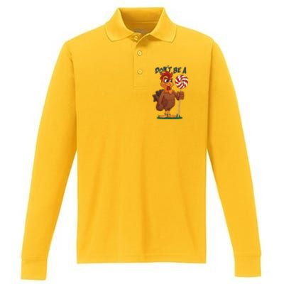 DonT Be A Cock Sucker Rooster Performance Long Sleeve Polo