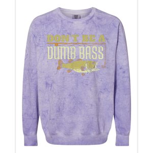 DonT Be A Dumb Bass Retired Fishing Retirement 2023 Gifts Colorblast Crewneck Sweatshirt