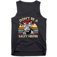 Dont Be A Salty Heifer Cute Highland Cow Lover Vintage Farm Tank Top