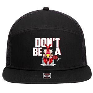 Dont Be A Cock Sucker Rooster Lollipop Funny Fathers Day 7 Panel Mesh Trucker Snapback Hat