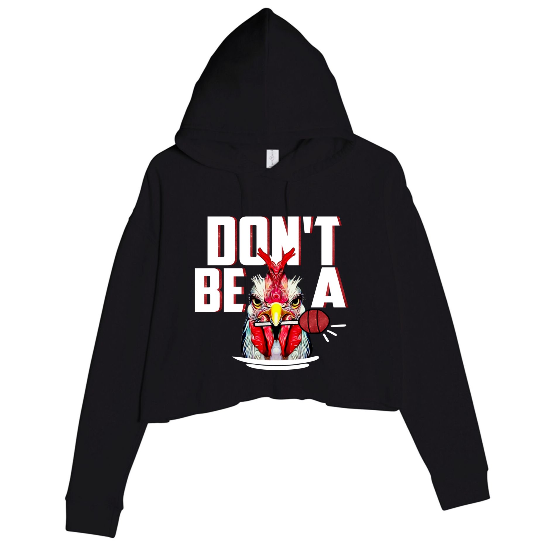 Dont Be A Cock Sucker Rooster Lollipop Funny Fathers Day Crop Fleece Hoodie