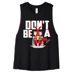 Dont Be A Cock Sucker Rooster Lollipop Funny Fathers Day Women's Racerback Cropped Tank