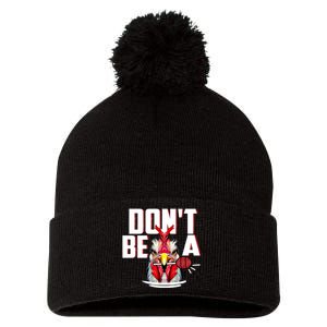 Dont Be A Cock Sucker Rooster Lollipop Funny Fathers Day Pom Pom 12in Knit Beanie