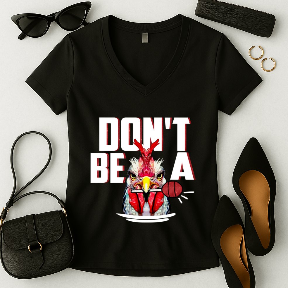 Dont Be A Cock Sucker Rooster Lollipop Funny Fathers Day Women's V-Neck T-Shirt