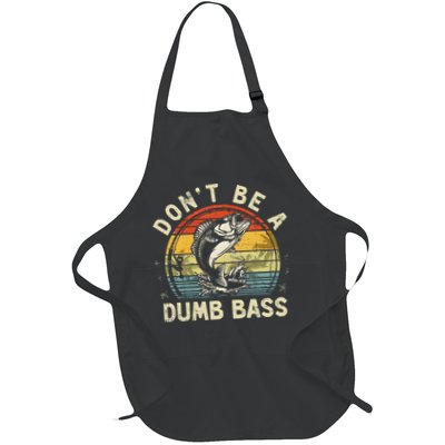 Dont Be A Dumb Bass Fish Dad Funny Fisherman Fishing Apron
