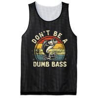 Dont Be A Dumb Bass Fish Dad Funny Fisherman Fishing Mesh Reversible Basketball Jersey Tank