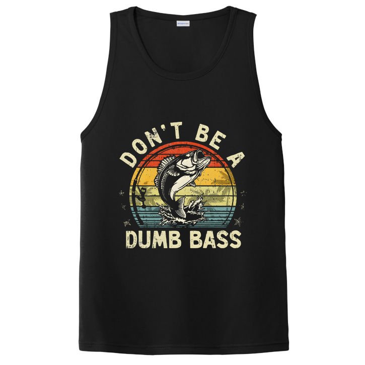 Dont Be A Dumb Bass Fish Dad Funny Fisherman Fishing PosiCharge Competitor Tank