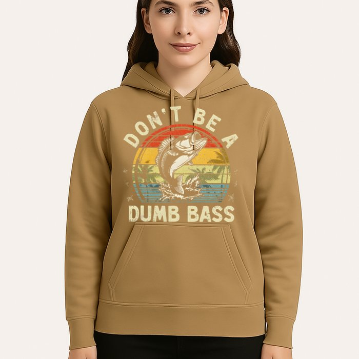 Dont Be A Dumb Bass Fish Dad Funny Fisherman Fishing Hoodie
