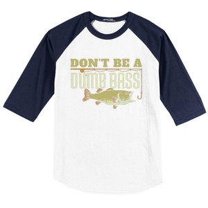 DonT Be A Dumb Bass Fishing Googan Pun Gift Baseball Sleeve Shirt