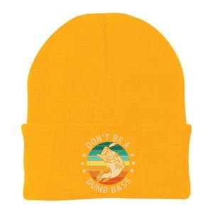 DonT Be A Dumb Bass For A Fisherman Bass Fishing Gift Knit Cap Winter Beanie