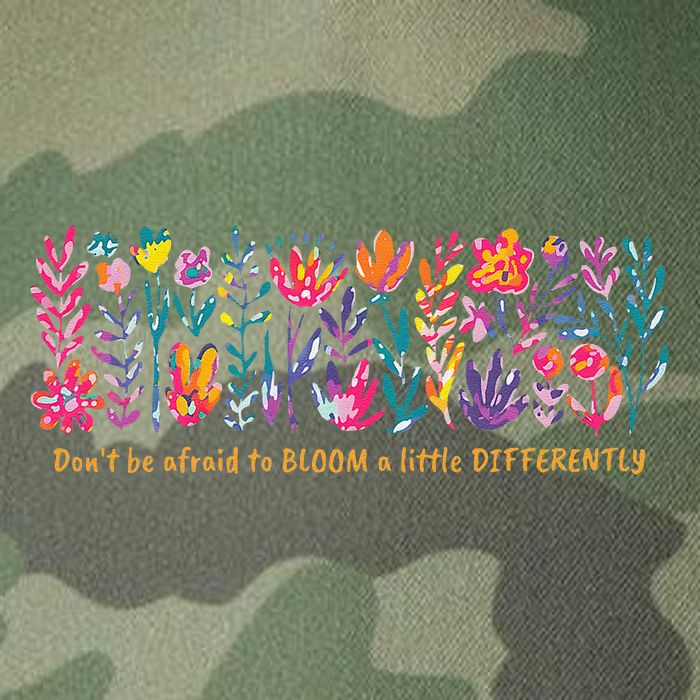 Dont Be Afraid to Bloom a Little Differently Flowers Autism Legacy Tie Dye Trucker Hat