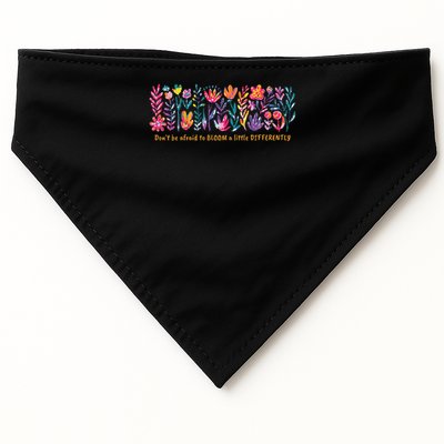 Dont Be Afraid to Bloom a Little Differently Flowers Autism USA-Made Doggie Bandana
