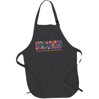 Dont Be Afraid to Bloom a Little Differently Flowers Autism Apron