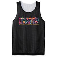 Dont Be Afraid to Bloom a Little Differently Flowers Autism Mesh Reversible Basketball Jersey Tank