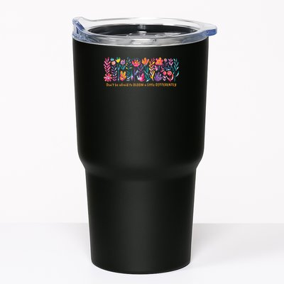 Dont Be Afraid to Bloom a Little Differently Flowers Autism Tumbler