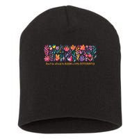 Dont Be Afraid to Bloom a Little Differently Flowers Autism Short Acrylic Beanie