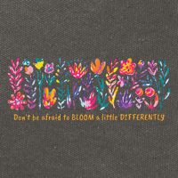 Dont Be Afraid to Bloom a Little Differently Flowers Autism Cotton Canvas Backpack